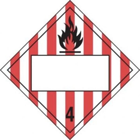 Accuform BLANK DOT PLACARD HAZARD CLASS 4 MPL4DG4AVS25 MPL4DG4AVS25